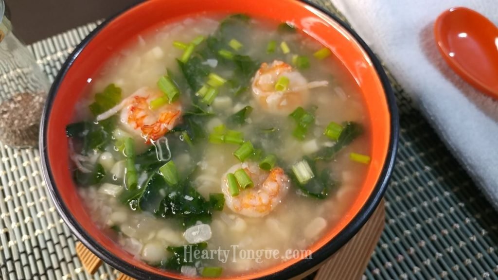 Suam na mais with shrimp