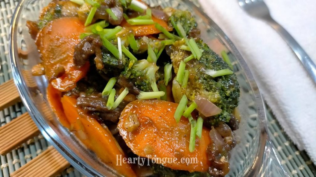 Stir Fried Broccoli And Carrot With Beef Photo