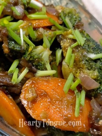 Stir Fried Broccoli And Carrot With Beef Photo