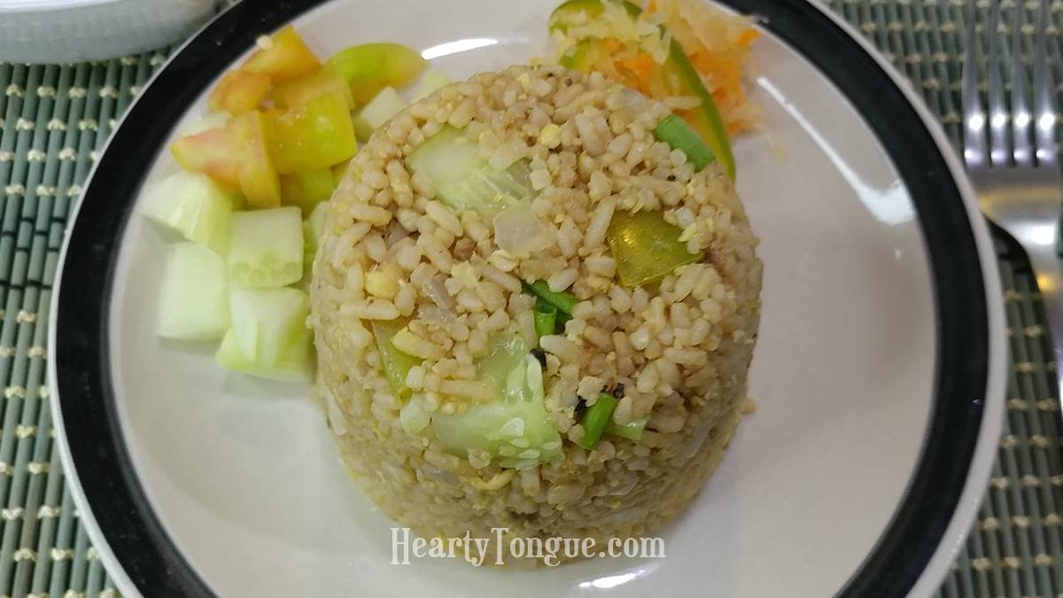 Hearty fried rice with egg photo