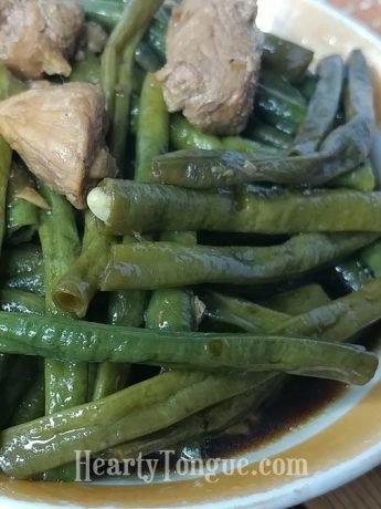 Adobong Sitaw Cooked With Pork Photo